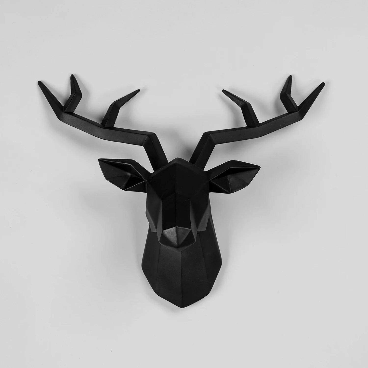 Deer Head Sculpture Animal Statue Figurines Wall Hanging Creative Elk Art Antlers Statuette for Office Decoration Wall Art