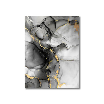 1/3PCS Frameless Abstract Black and White Gold Marble Home Wall Art Canvas Home Decor