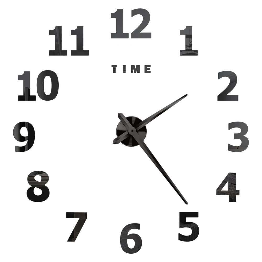 2D/3D Large Roman Numeral Acrylic Mirror Wall Quartz Clocks - Watch Home Decoration 
