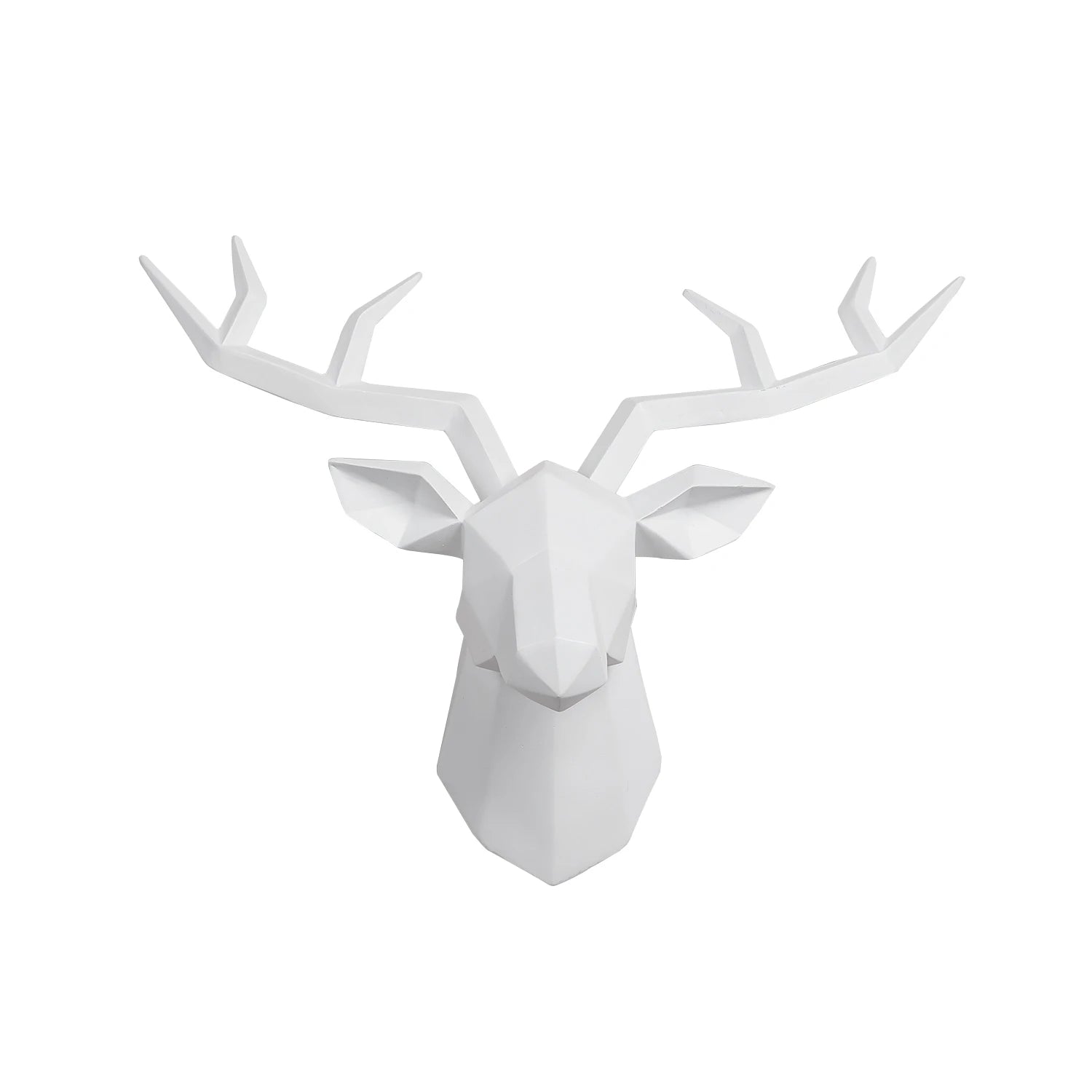 Deer Head Sculpture Animal Statue Figurines Wall Hanging Creative Elk Art Antlers Statuette for Office Decoration Wall Art