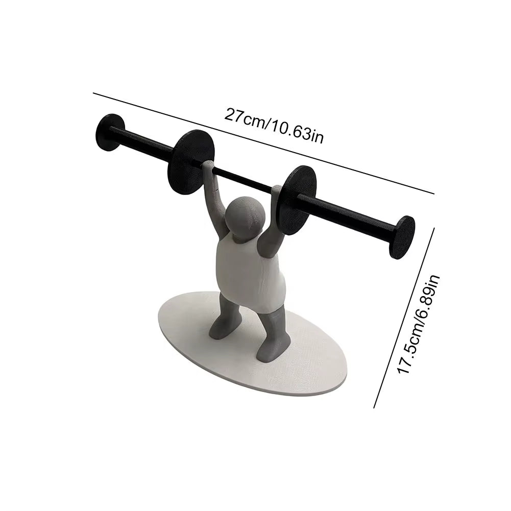 Funny Weightlifter Toilet Rolling Paper Holder 3D Printed Bathroom Roll Dispenser Toilet Paper Organizer Fun Bathroom Accessorie