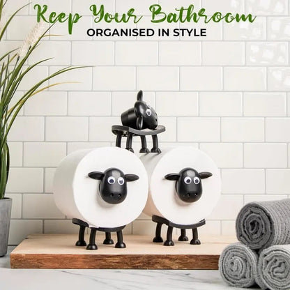 3Pcs FUNNY SHEEP TOILET PAPER HOLDER QUIRKY BATHROOM DECOR LOO ROLL STORAGE UK