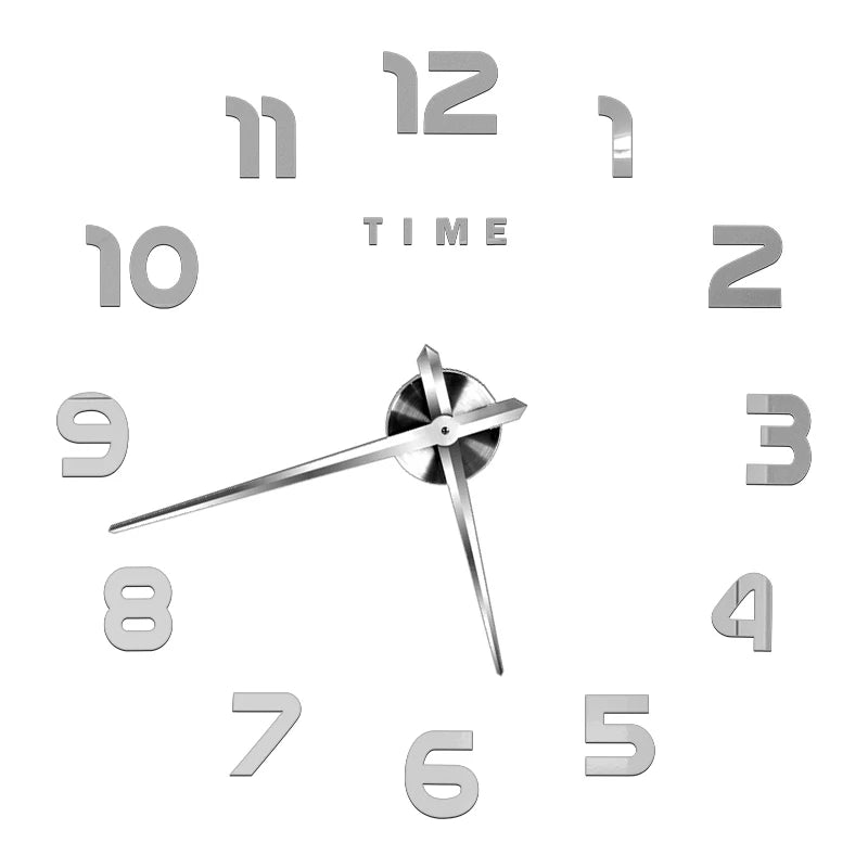 2D/3D Large Roman Numeral Acrylic Mirror Wall Quartz Clocks - Watch Home Decoration 