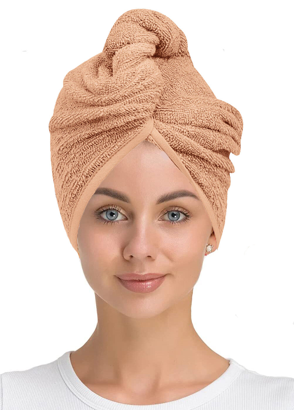 100% Cotton Hair Drying Towel Wrap after Shower Quick Dry Hair Turban Hat Cap UK