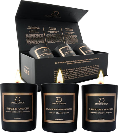 Aromatherapy Scented Candles for Women Gift Set of 3 Scented Candles Home Fragrance Candles Natural Soy Wax Ideal for Gift