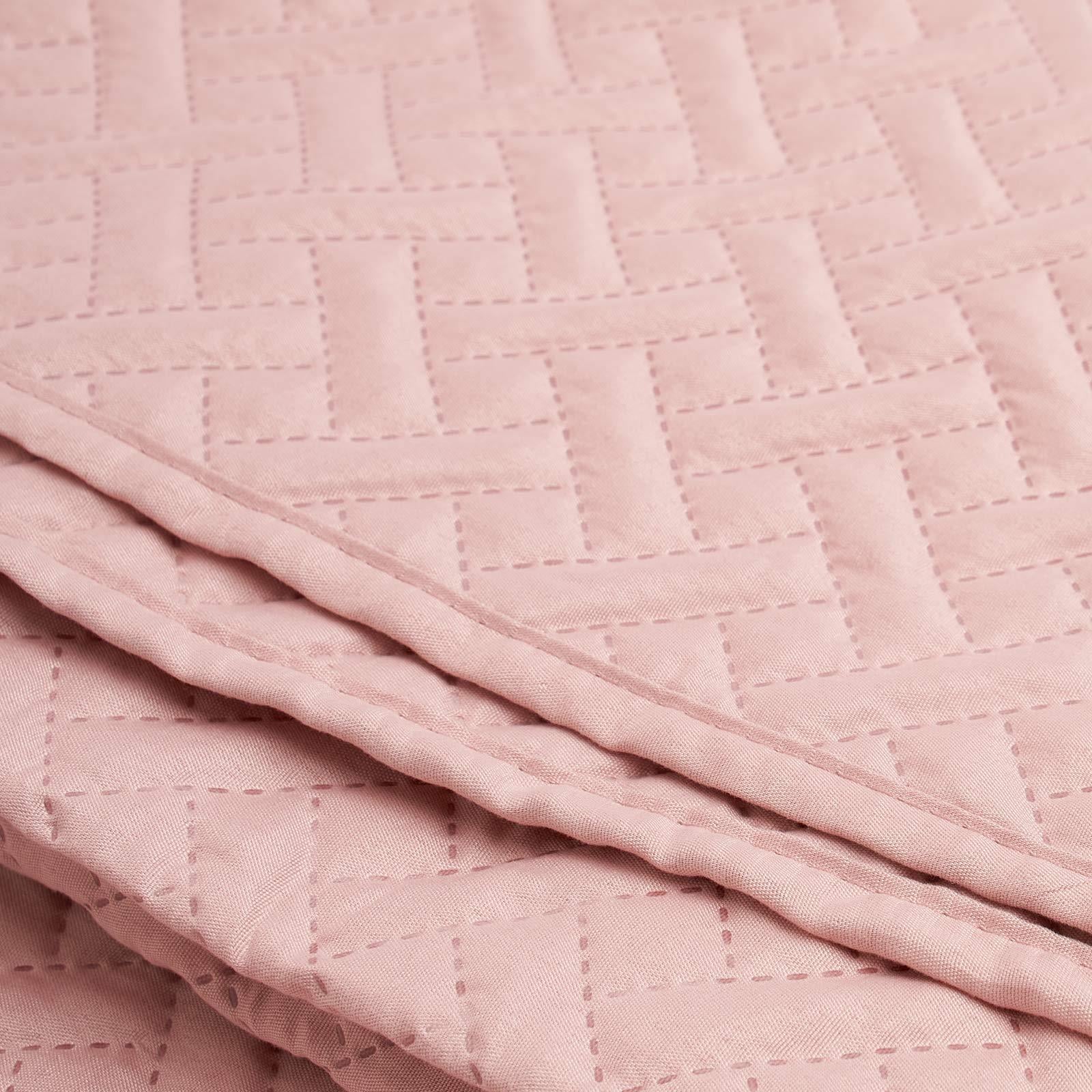Brentfords Geo Quilted Bedspread Blanket Pinsonic Throw Large Sofa Comforter