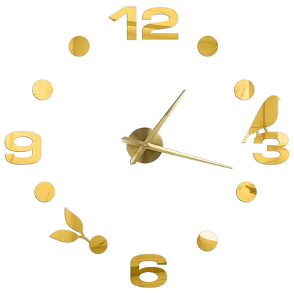 2D/3D Large Roman Numeral Acrylic Mirror Wall Quartz Clocks - Watch Home Decoration 