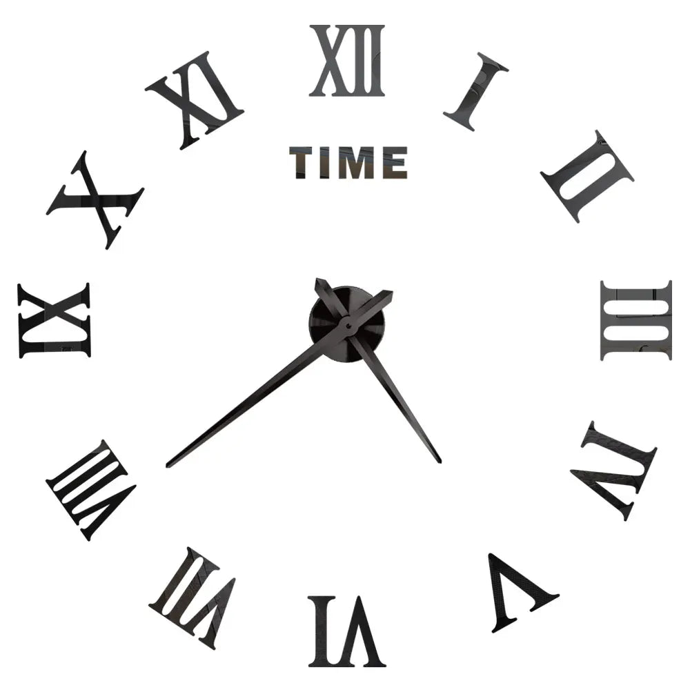 2D/3D Large Roman Numeral Acrylic Mirror Wall Quartz Clocks - Watch Home Decoration 