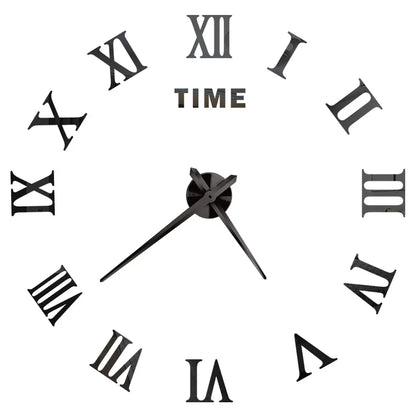 2D/3D Large Roman Numeral Acrylic Mirror Wall Quartz Clocks - Watch Home Decoration 