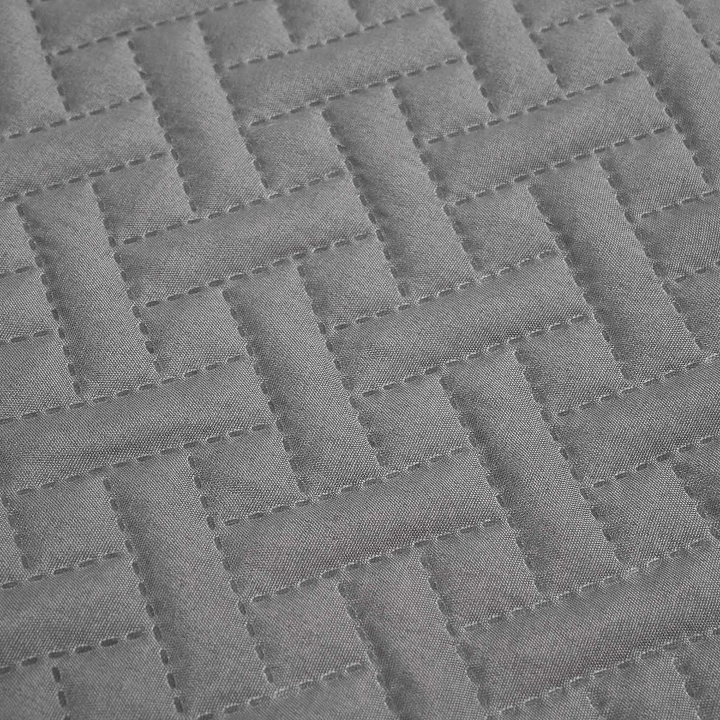 Brentfords Geo Quilted Bedspread Blanket Pinsonic Throw Large Sofa Comforter