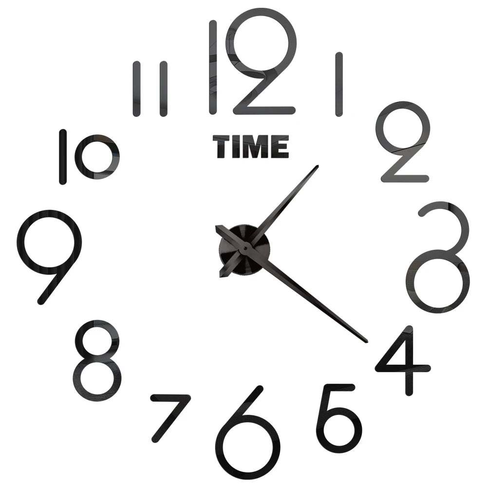 2D/3D Large Roman Numeral Acrylic Mirror Wall Quartz Clocks - Watch Home Decoration 