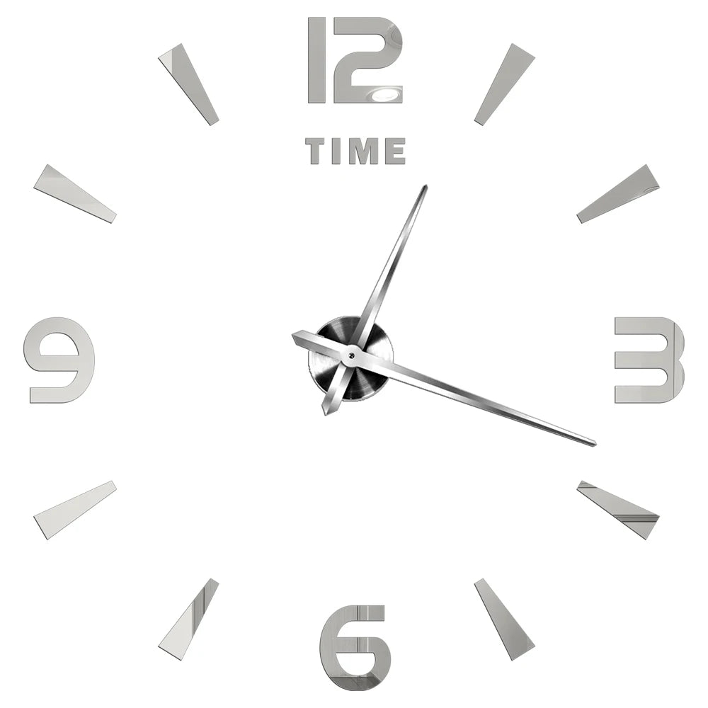 2D/3D Large Roman Numeral Acrylic Mirror Wall Quartz Clocks - Watch Home Decoration 