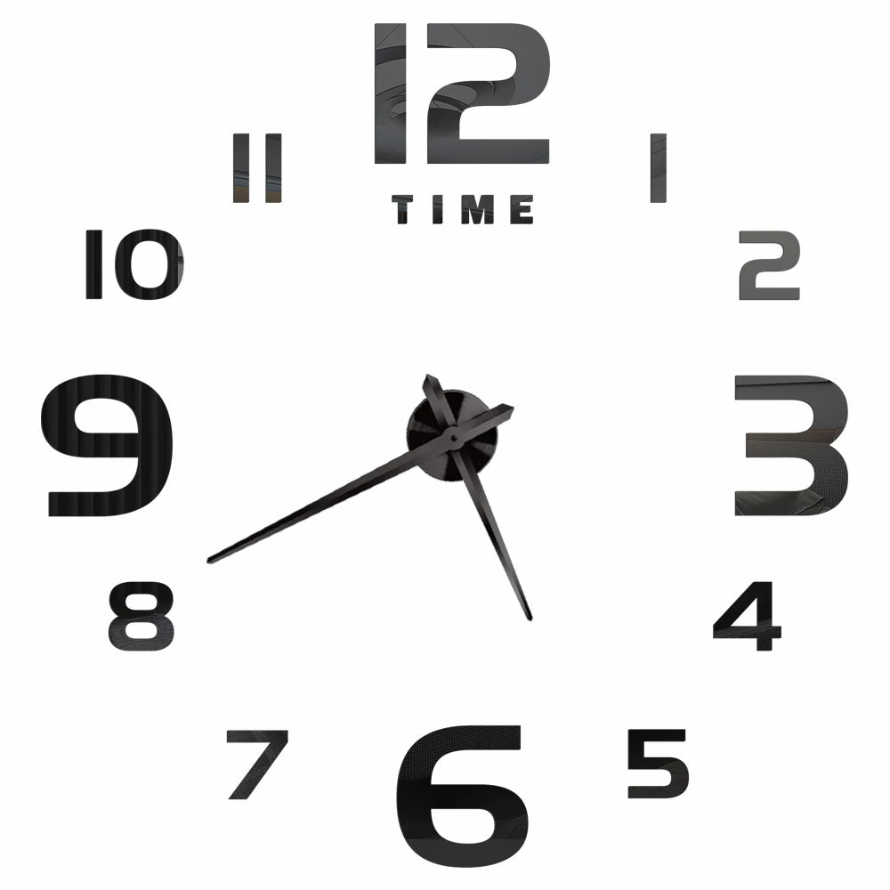 2D/3D Large Roman Numeral Acrylic Mirror Wall Quartz Clocks - Watch Home Decoration 