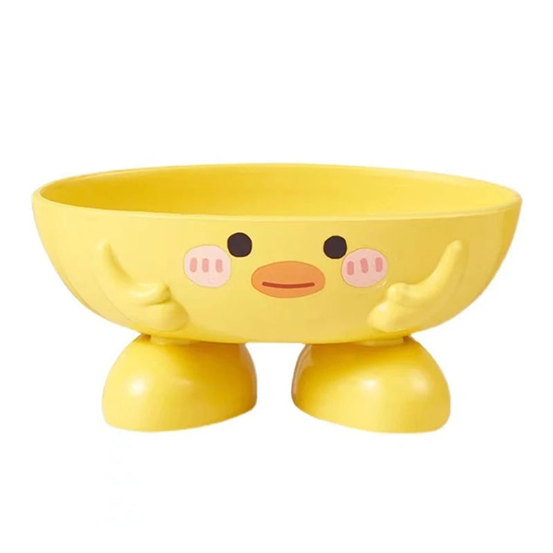 Soap Dish with Drain Duck Shape Soap Box Drain Soap Holder Bathroom Shower Drain Soap Dish Soap Storage Container Bath
