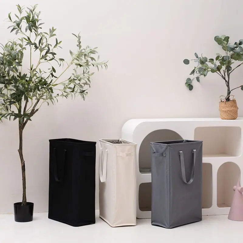 Laundry Basket, Dirty Clothes Basket with Handles, Foldable Laundry Basket for Clothes, Tall Laundry Basket for Laundry Room