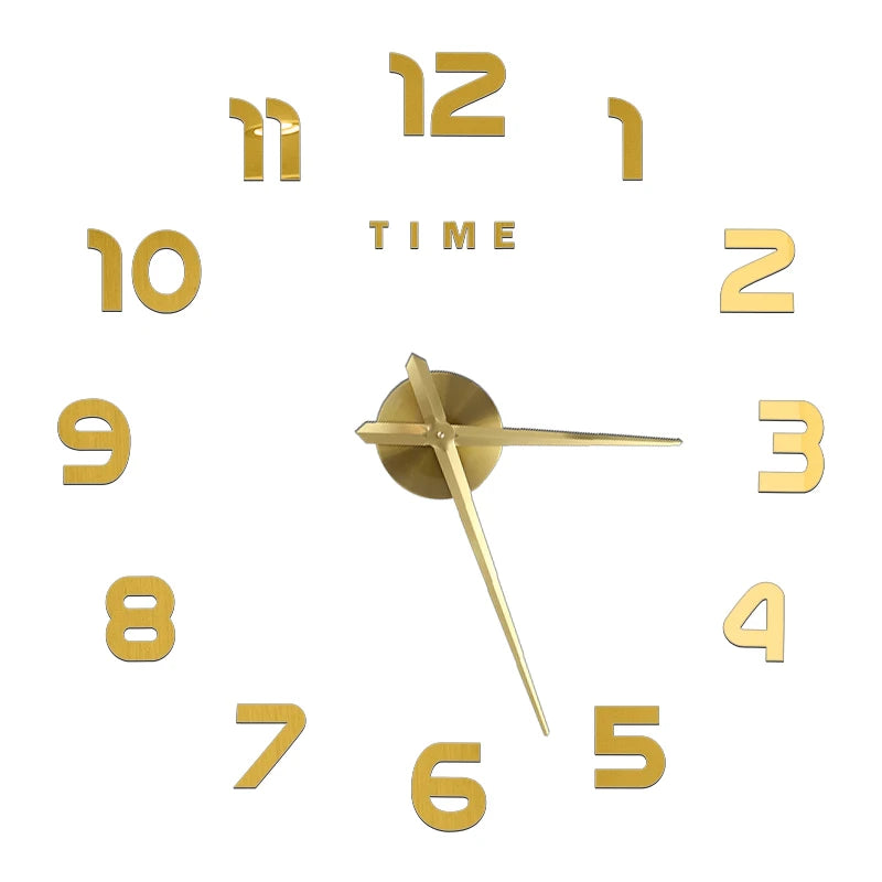 2D/3D Large Roman Numeral Acrylic Mirror Wall Quartz Clocks - Watch Home Decoration 