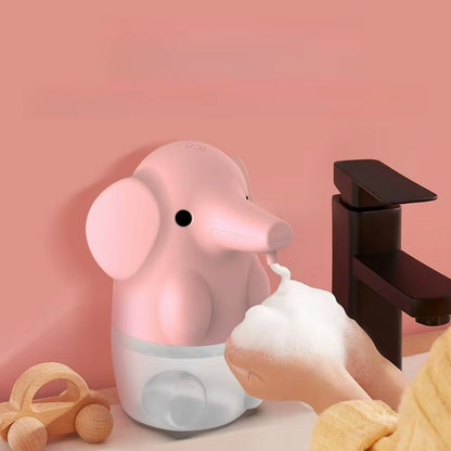 Automatic Foaming Cute Elephant Soap Dispenser Touchless Hand Soap Dispenser Rechargeable Dish Soap Dispenser for Bath