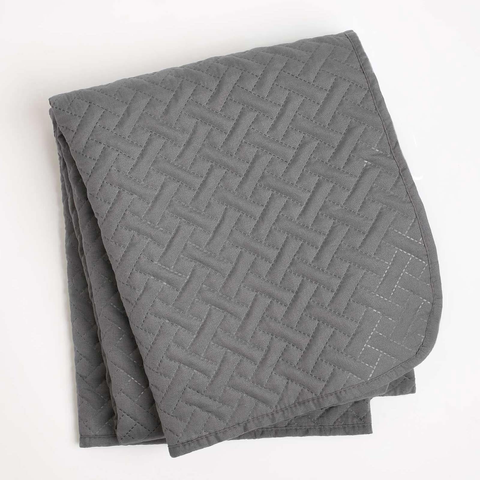 Brentfords Geo Quilted Bedspread Blanket Pinsonic Throw Large Sofa Comforter