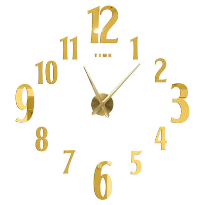 2D/3D Large Roman Numeral Acrylic Mirror Wall Quartz Clocks - Watch Home Decoration 